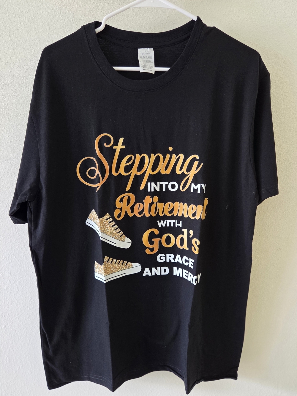 Women’s Black Short Sleeve Tee - Retirement Graphic - Picture 2 of 3